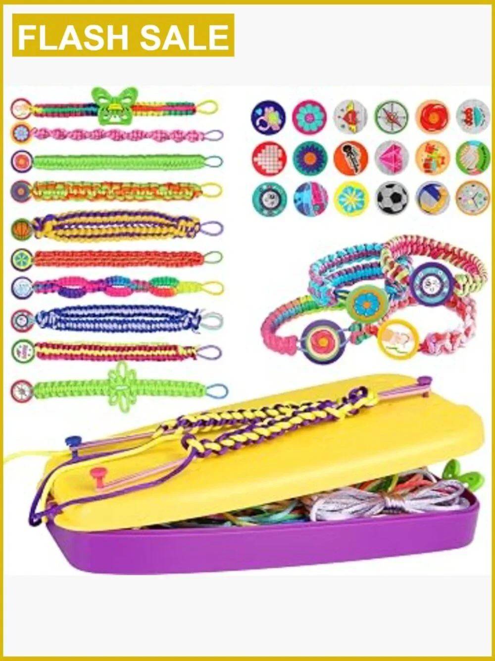 Friendship Bracelet Making Kit - DIY Craft Set for Kids Ages 7-12